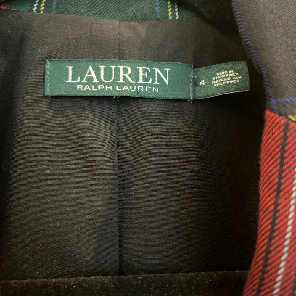 Ralph Lauren Red and Black Plaid Blazer - Picture 2 of 7